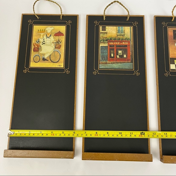 Set of Three Italian Chef Kitchen Hanging Chalk Boards - Picture 7 of 12